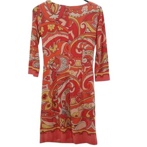 Donna Morgan Coral Pink Floral Sheath Dress Size 2 - Picture 2 of 7